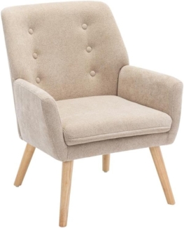 Vente-unique - Sessel - Stoff - Beige - SERINO