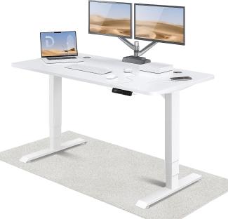 Höhenverstellbarer Schreibtisch (160 x 80 cm) - Schreibtisch Höhenverstellbar Elektrisch mit Flüsterleisem Dual-Motor & Touchscreen - Hohe Tragfähigkeit - Stehtisch von Desktronic