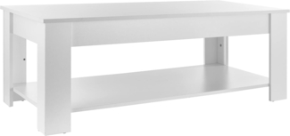 Baroni Home Wohnzimmertisch, Holzwerkstoff, Weiß, Rettangolare