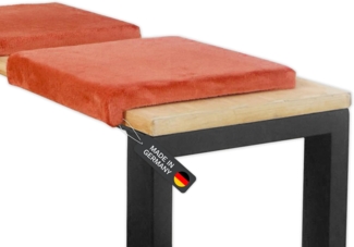 Lycce Bankauflage Klemmkissen, Sitzkissen 40cm breit, 35cm Klemmtiefe - weich gepolstert, (1 St), 1 Klemmleiste, verrutscht nicht, verschiedene Samt Farben