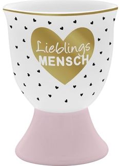 Eierbecher Porzellan Ø 5,2 H 6,8cm Geschenk Sheepworld MENSCH 74509