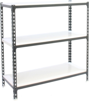 Simon Rack Simonclick Metallregal, 1000 x 900 x 400 mm, 3 Regalböden, 180 kg Biegepunkt, Regale, Anthrazit/Weiß