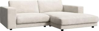 Ecksofa Cubico 250x190 Cord Beige Recamiere rechts