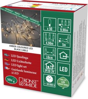 Konstsmide 6386-800 50 Lampen LED Bernstein Indoor Schwarz 9 9 m