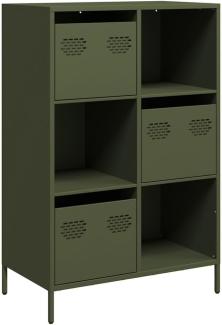 Highboard Olivgrün 68x39x103,5 cm Stahl 851410