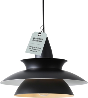 Neona LED Deckenleuchte LETO Schwarz, E27 Max 27W, Warmweiß