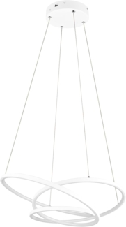 Trio Leuchten LED Pendelleuchte Darvin 349110131, Metall Weiß matt, inkl. 34 Watt LED, Lichtfarbe einstellbar, Switch Dimmer