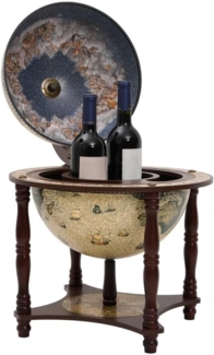 Globus-Bar Braun Massivholz Eukalyptus [343475]