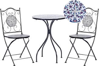 Bistro Set Metall Schwarz CAMPRENA