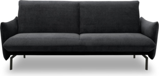 DOMO. collection Sofa Salta, 2-Sitzer Couch mit Schlaffunktion, 200x120 cm Liegefläche, modernes 2er Schlafsofa, Schlafcouch, Gästebett, 230 x 95 x 102 cm (BxTxH), schwarz