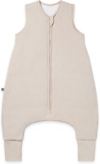 emma & noah Baby Schlafsack mit Füßen 2.5 TOG, Strampelsack für den Herbst und Winter, Bio-Baumwolle, OEKO-TEX Zertifiziert, Kuscheliger Schlafsack für Neugeborere (Essential Beige, 110 cm)