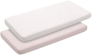 Cambrass - 2 Fitted Sheet - Cot 60 60 x 120 x 17 Cm Liberty Pink