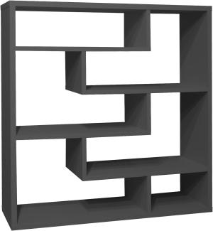 Raumteiler Tyler / Tetrix , Holzwerkstoff , Schwarz , 130 x 134 x 43 cm