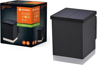 LEDVANCE Endura Style Solar-Wandleuchte Quadro Dunkelgrau