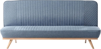 Schlafsofa 2-Sitzer KALFAFEL Stoff Blau