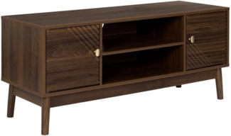 HOME DECO FACTORY, HD0562, Moderner TV-Schrank aus braunem Holz, elegantes und raffiniertes Design, optimierte Aufbewahrung, kompatibel mit allen Fernsehern, Abmessungen 110 x 48 x 40 cm, braune Farbe