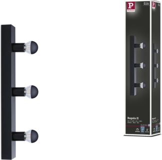 Paulmann 80097 Spiegelleuchte Regula II 3-flammig E14 Schwarz IP44