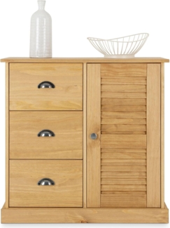 IDIMEX Kommode VENETA, Kommode aus Kiefernholz mit Muschelgriffen gebeizt & gewachst