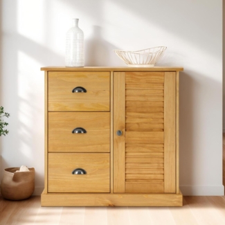IDIMEX Kommode VENETA, Kommode aus Kiefernholz mit Muschelgriffen gebeizt & gewachst