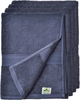 leevitex® Handtuch Frottee 4er Set, 50x100 cm, hochwertig verarbeitet & fusselfrei