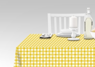 Doge Milano Tischdecke mit Digitaldruck, 100% Made in Italy Rutschfeste Tischdecke für Esszimmer, waschbar und schmutzabweisend, Modell Maiolica - Russell, 140x140 cm