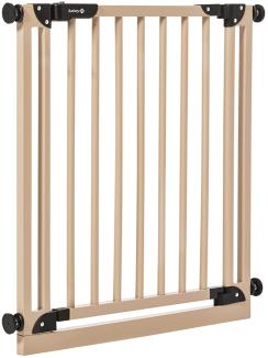 Safety 1st Essential Wooden Gate, Ausziehbares Schutzgitter, Klemmgitter für Treppen, Babygitter auch für Hunde Geeignet, 6 Monate - 2 Jahre