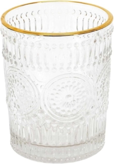 HOME DECO FACTORY, KA5064, Elegant Glass with Gold Edging, ideal for Cocktails and verrines, Refined and modern Design, Occasions, 25 cl, Gold, Transparent