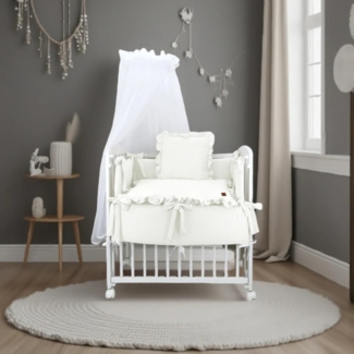 3in1 Beistellbett Baby Musselin Ecru – Vielseitig & Stilvoll