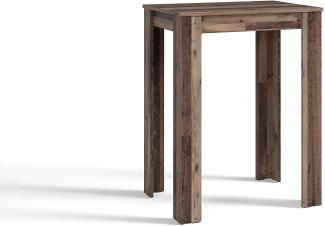 byLIVING Bartisch Nele / Industrial-Look Küchentisch in Old Wood-Optik / Hoher Esstisch / 80x60, H 104 cm