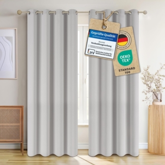Blumtal Verdunkelungsvorhang 2er-Set Gardinen Wärmeisolierend Blickdicht, Ösen (2 St), verdunkelnd, mit Ösen