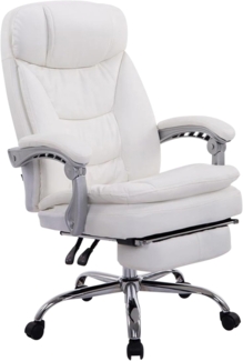 CLP Bürostuhl XL Troy mit Fußstütze ausziehbar,weiß