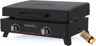 Nexgrill Gasgrill / Tischplancha "Daytona", schwarz,2 Brenner