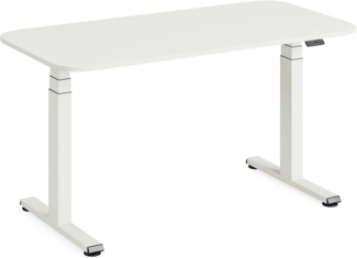 Steelcase Solo höhenverstellbarer Sitz-Steh-Schreibtisch mit Tischplatte in Snow und Gestell in Pearl Snow (140x70 cm)