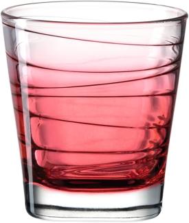 Leonardo Trinkglas Vario Struttura, Becher, Wasserglas, Kalk-Natron Glas, rot, 250 ml, 026842