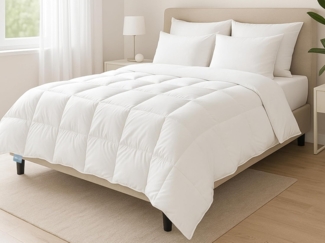 XDREAM Daunenbettdecke Nature Daunendecke, 135x200 cm und weitere Größen, Füllung: 90% Daunen, 10% Federn, Bezug: 100% Baumwolle, alle Wärmeklassen, Sommer oder Winter