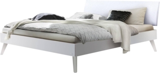 Hasena Trento Pesaro Massivholzbett 90x200 Buche weiss deckend, lackiert 25