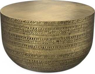 SIMPLIHOME Johnsen Boho 30 Zoll breiter Metall Couchtisch in Antik Gold, komplett montiert, für das Wohnzimmer und Schlafzimmer