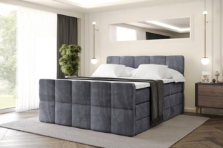 ALTDECOR Boxspringbett LIRO-Z KING (Multipocket-Matratze H4, H3 Matratze Bonellfederung, Topper, Kopfteil), Doppelbett mit Fußteil