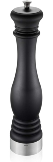 Gefu flavio Manuelle Salz- und Pfeffermühle aus schwarzem Kunststoff, 33 cm