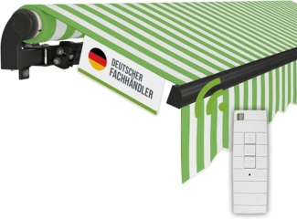 empasa Gelenkarmmarkise "START PLUS" elektrische Markise mit Fernbedienung & Handkurbel