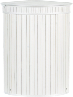 Korb mit Deckel Bambusholz weiß eckig BADULLA