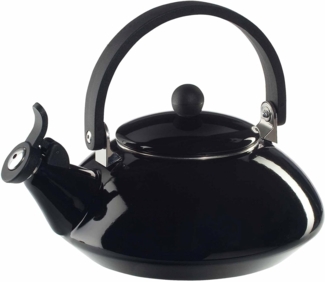 Le Creuset Wasserkessel, Füllmenge: 1,6 l, lierter Stahl-Phenolgriffe, Zen, Schwarz