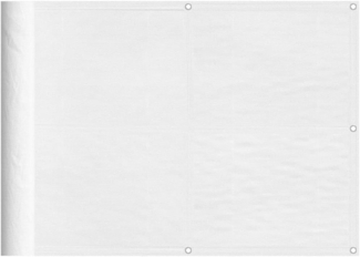 Balkon-Sichtschutz Weiß 75x800 cm 100 % Polyester-Oxford