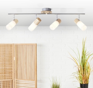 Lightbox Deckenstrahler, ohne Leuchtmittel, drehbares Spotrohr, 68 cm Breite, 4 x E14, 3,5 W, Köpfe schwenkbar