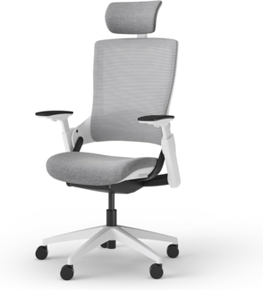 Ergotopia Bürostuhl ergonomischer Schreibtischstuhl NextBack, Drehstuhl mit 3D Armlehnen & verstellbarer Kopfstütze