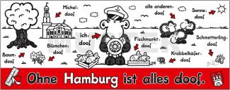 Sheepworld 61038 Tasse ''Ohne Hamburg ist alles doof'', Steingut, 30 cl
