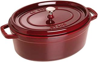 Staub La Cocotte Cocotte 31 cm, oval, Grenadine-Rot, Gusseisen