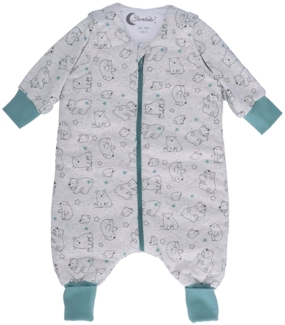 Sterntaler Baby Unisex Schlafsack mit Beinen Eisbär Elia - Baby Overall - beige meliert, 90cm