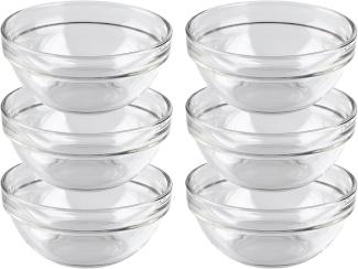 Luminarc 925945 Empilable Schüssel aus Glas, Ø 12cm, klar (6er Pack)