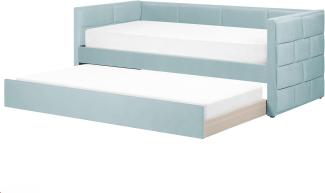 Tagesbett CHAVONNE 90 x 200 cm Samtstoff Mintgrün